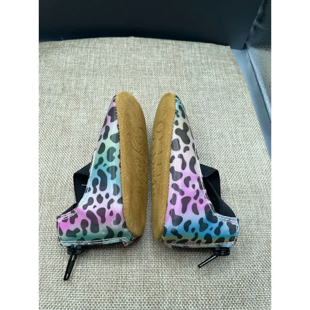 Monkey Feet Baby Girl Shoes Size 6-12 Months New Cheetah Print